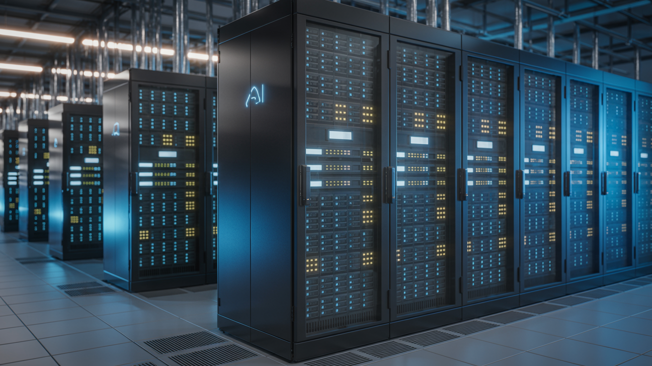 AI data center infrastructure showing scale of computing requirements