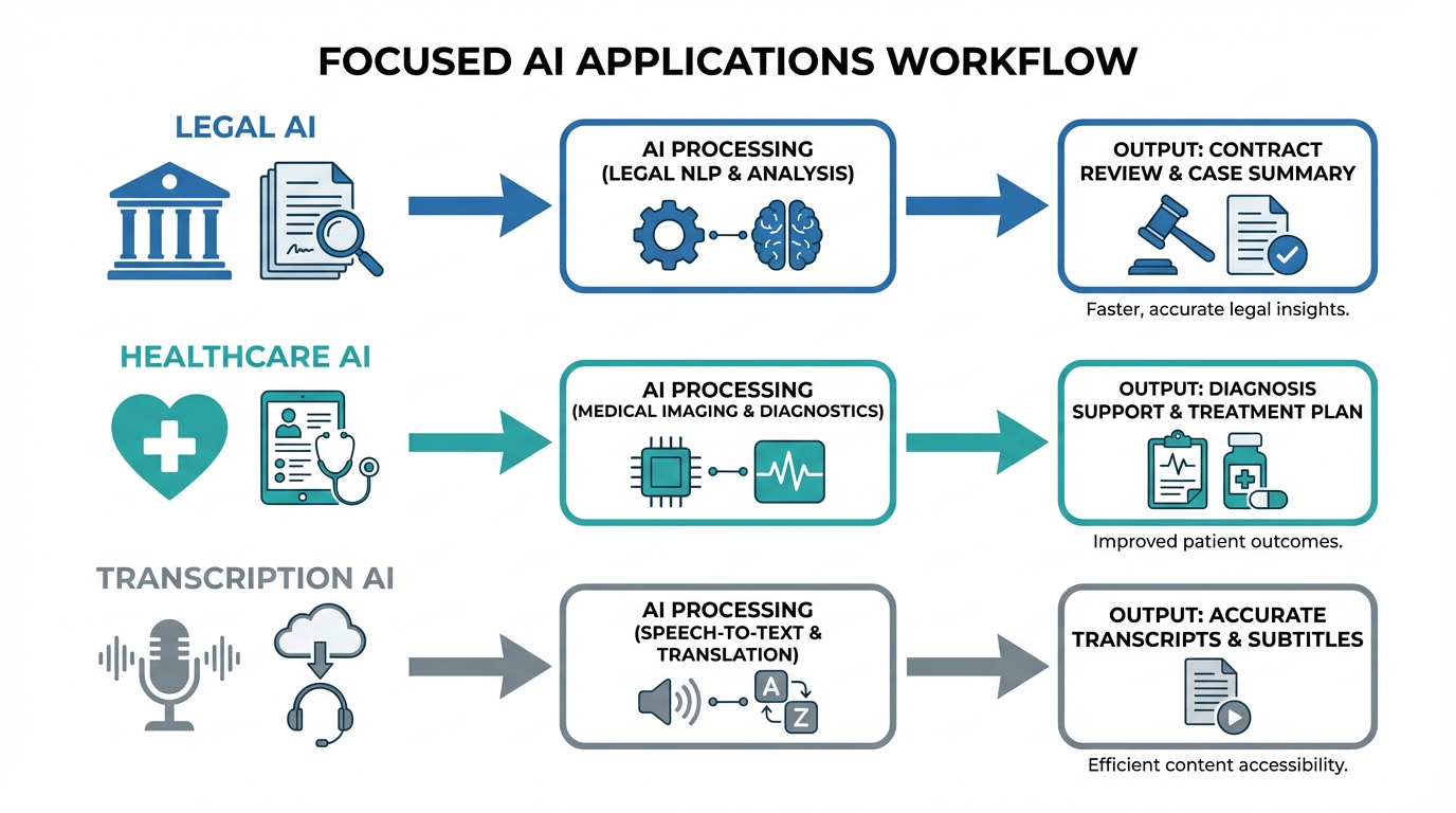 Focused niche AI workflow diagram